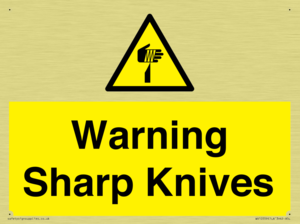 Warning Sharp Knives